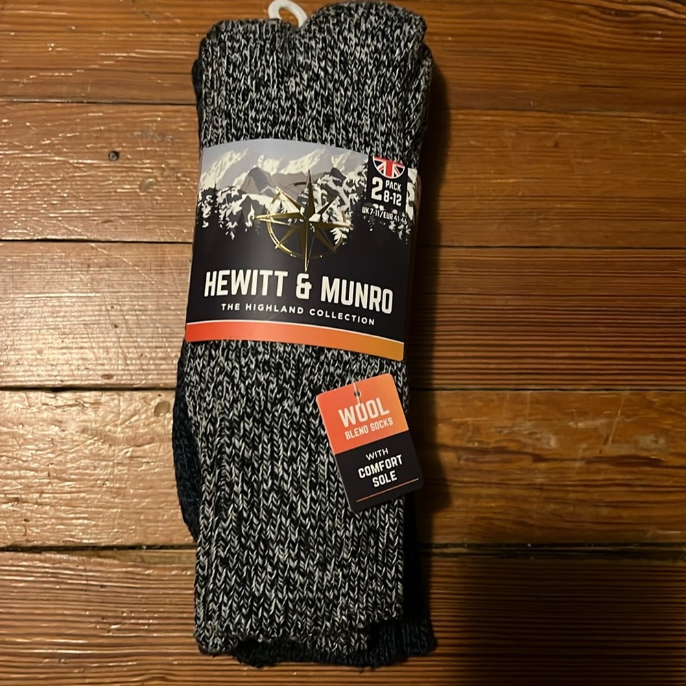 Hewitt and Munro The Highland Collection 2 Pair Wool Blend Socks